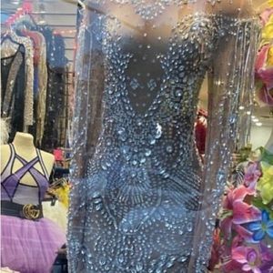 Rhinestone hand made birthday dress or prom
